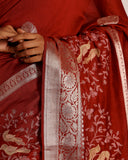 MOONGA WOVEN BOOTI SAREE
