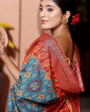 Ikkat Design Chiniya Silk Saree