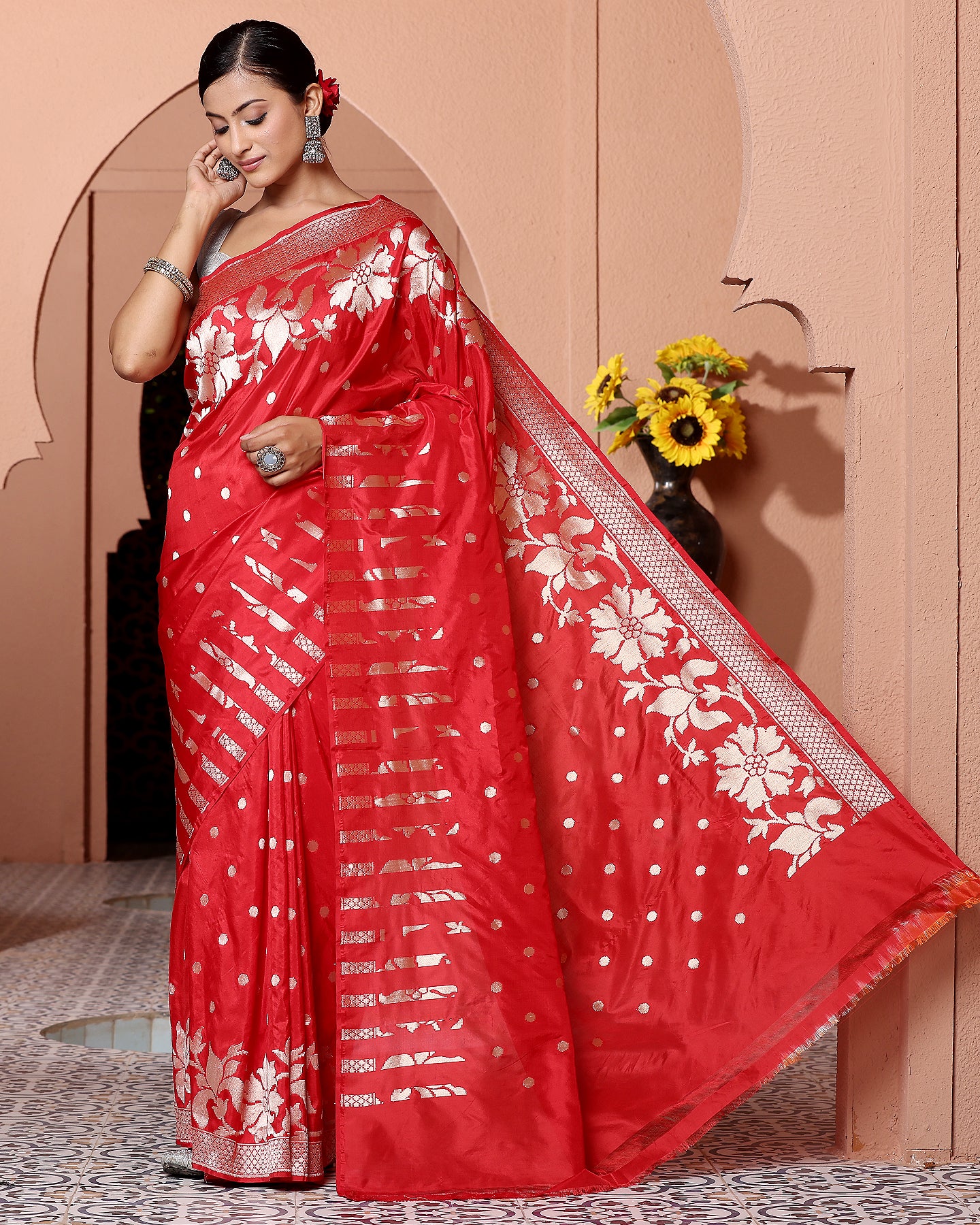 Handloom Khadhuwa Banarasi Katan Silk Saree