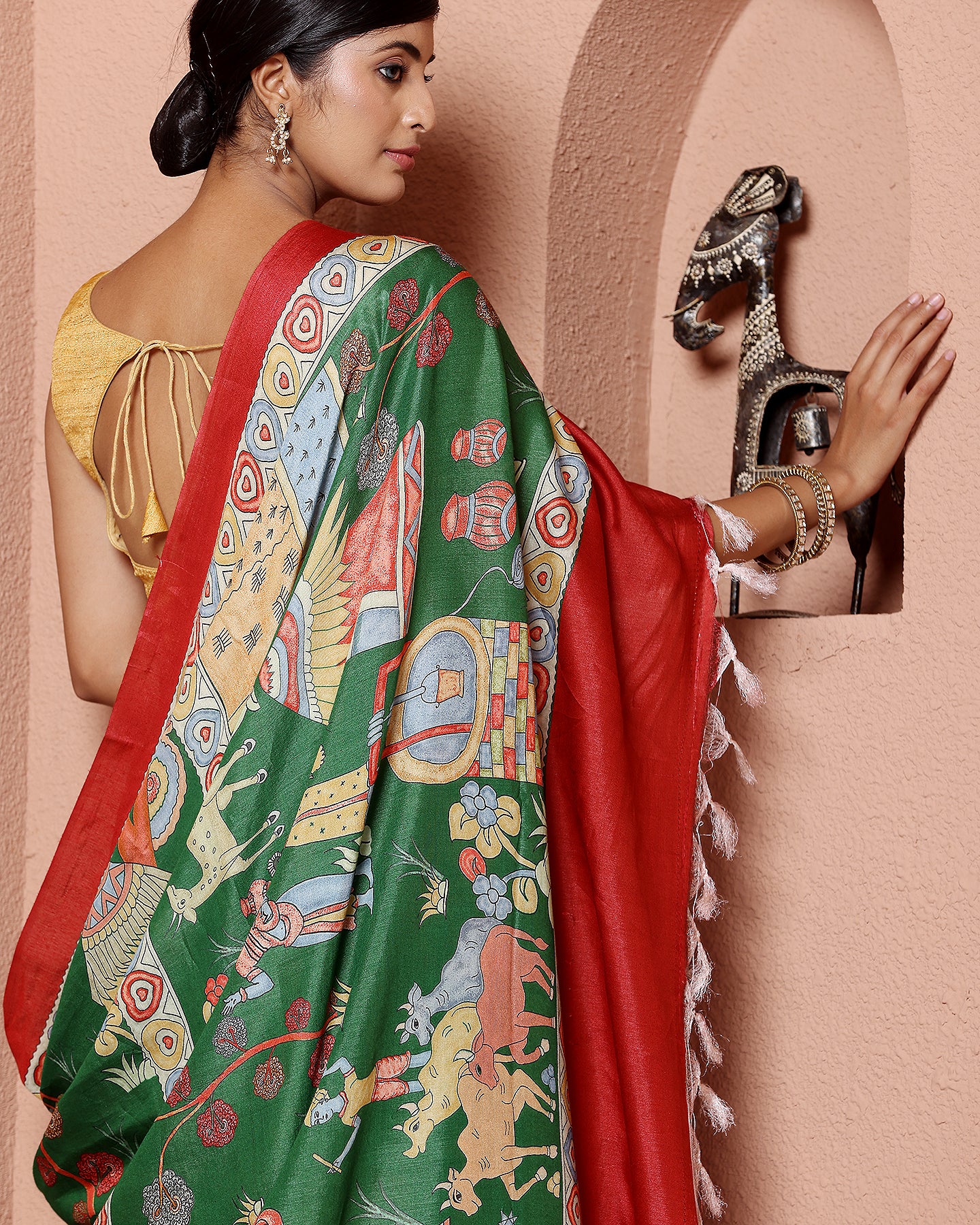Designer Bamboo Silk Saree - Parifashion - 141782
