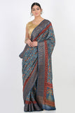 Sapphire Blue Moonga Silk Saree - Silk Mark Certified