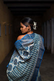 Blue Indigo Chanderi Saree