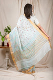 Terring Blue Linen Silk Saree