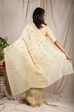 Lemon Linen Silk Saree