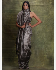 Handloom Silk Tissue Organza Saree With Stripes