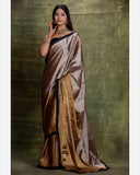 Gold Silver Silk Tissue Saree