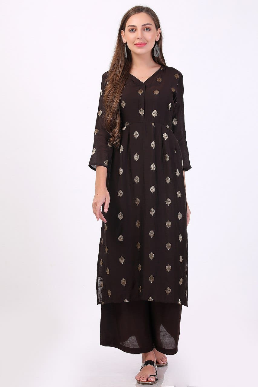 Chocolate Brown Dazzler Kurta