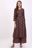 Pleated Light Rosewood Kurta