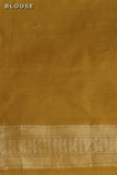 Soft Yellow Pure Kora Silk Banarasi Handloom Saree- Silk Mark Certified