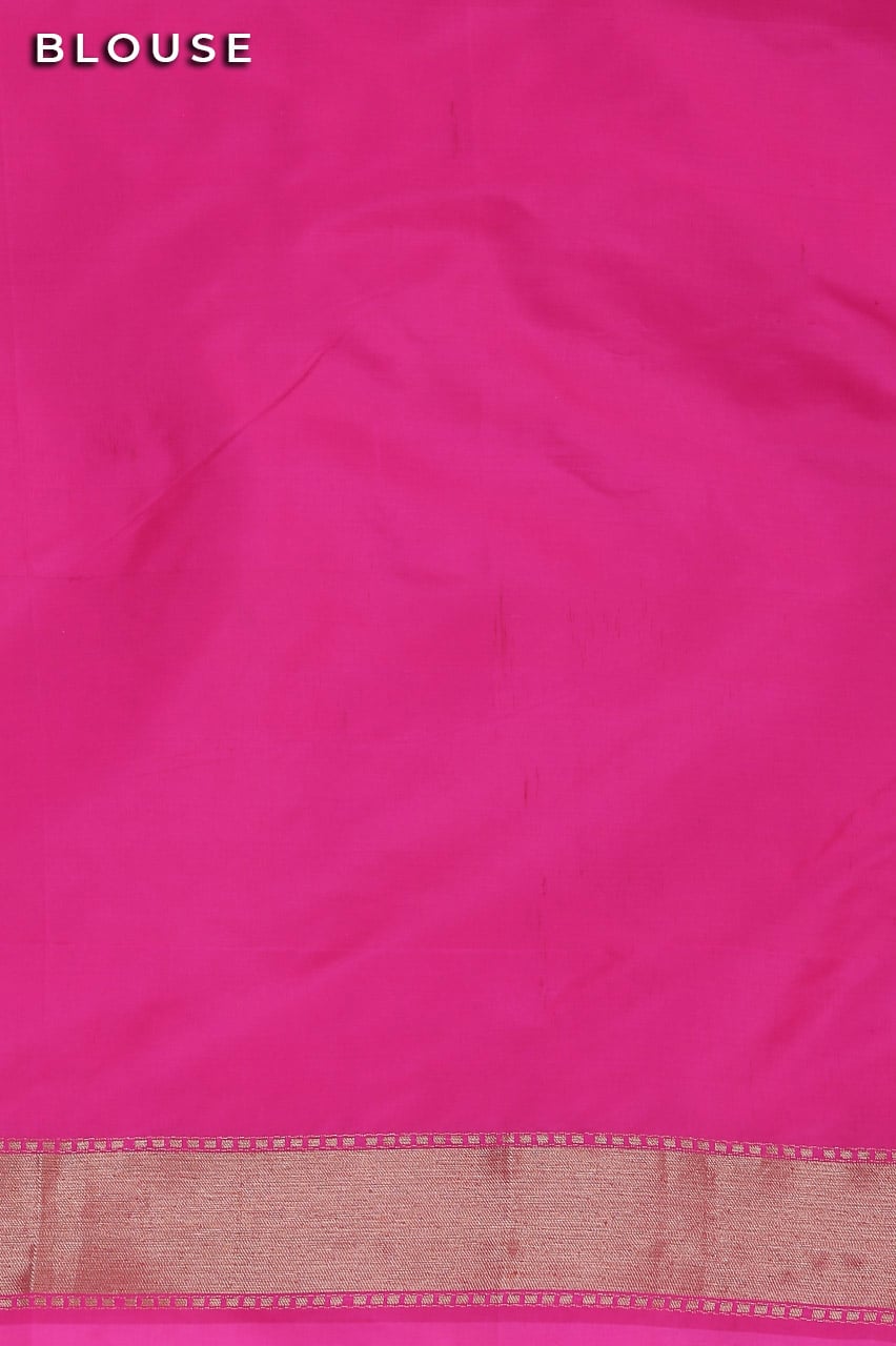 Shade Of Pink Peach Pure katan Silk Banarasi Handloom Saree- Silk Mark Certified