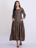 Umber Brown-Old Rose Dress