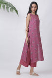 Floral Sleeveless Pink Kurta