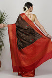 Mahogany Brown Katan Silk Drape