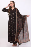 Chocolate Brown Booti Dupatta