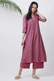 Rose Polka Pleated Kurta