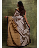 Gold Silver Silk Tissue Saree