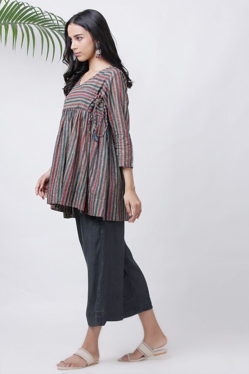 Stripes Top With Palazzo Pants