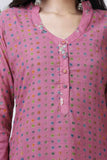 Rose Pink Polka Kurta