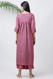 Rose Polka Pleated Kurta