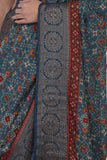 Sapphire Blue Moonga Silk Saree - Silk Mark Certified