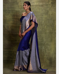Handwoven Mashru Striped Silk Saree