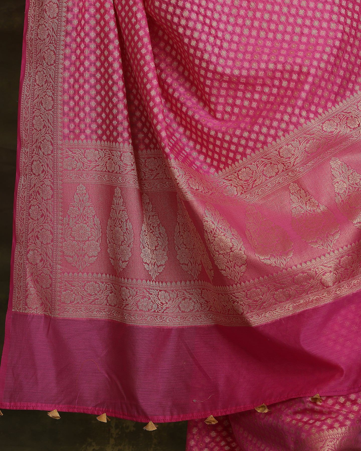 Magenta Silk Cotton Saree