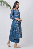 Floral Blue Flare Kurta