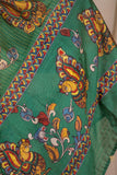 Emerald Green Katan Silk Saree - Silk Mark Certified