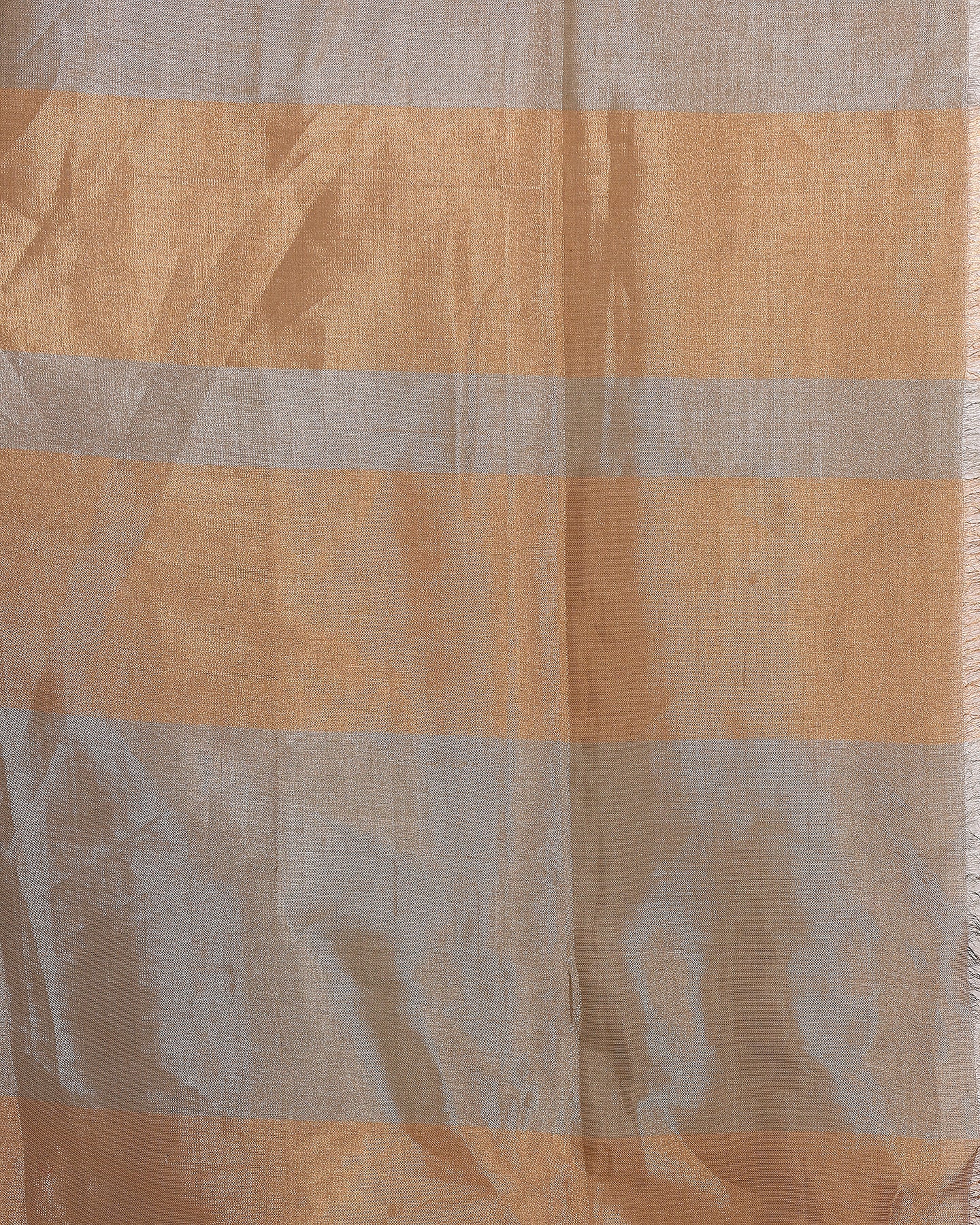 Handwoven Beige Silk Tissue Saree
