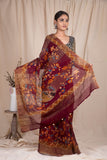 Wine Matka Silk Saree - Silk Mark Certified