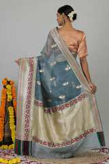 Handloom Kora Banarasi Saree- Silk Mark Certified