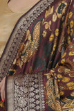 Maroon Katan Silk Saree - Silk Mark Certified