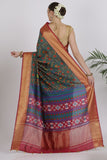 Peacock Green Katan Silk Saree - Silk Mark Certified