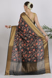 Black Katan Silk Saree - Silk Mark Certified