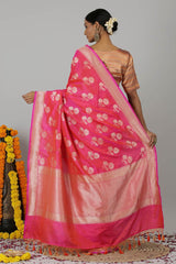Rani Pure Katan Silk Banarasi Saree- Silk Mark Certified