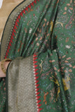 Emerald Green Katan Silk Saree - Silk Mark Certified