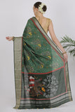 Emerald Green Katan Silk Saree - Silk Mark Certified