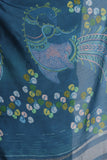Aqua Blue Katan Silk Saree - Silk Mark Certified