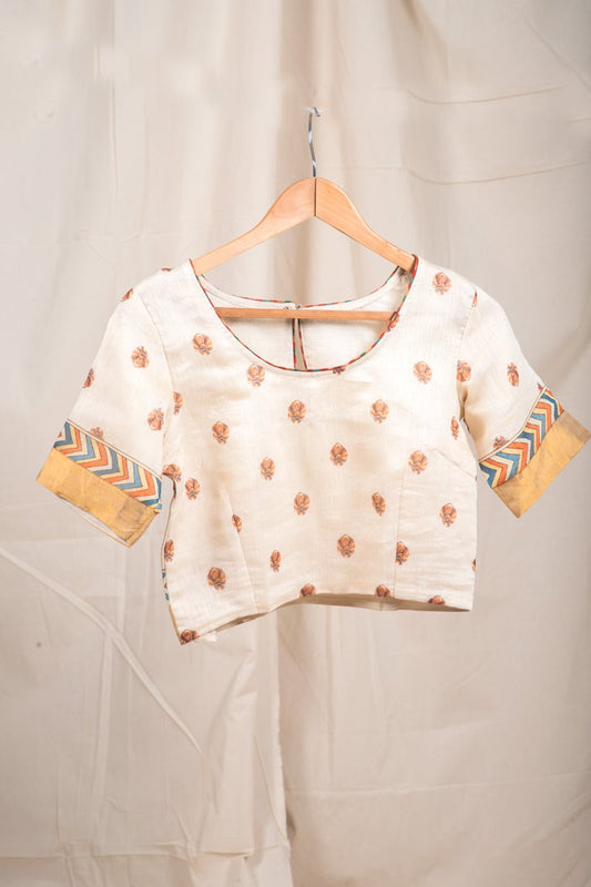 CREAM FLORAL BLOUSE