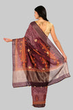 Sangria Wine Moonga Silk Saree - Silk Mark Certified