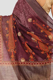 Sangria Wine Moonga Silk Saree - Silk Mark Certified