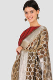 Gold Silver Tissue Silk Saree - Silk Mark Certified