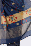 Royal Blue Moonga Silk Saree - Silk Mark Certified