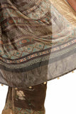 Shimmery Brown Katan Silk Saree - Silk Mark Certified