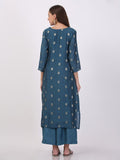 Rozana Blue Grey Kurta