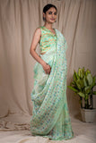 Sea Foam Green Linen Silk Saree